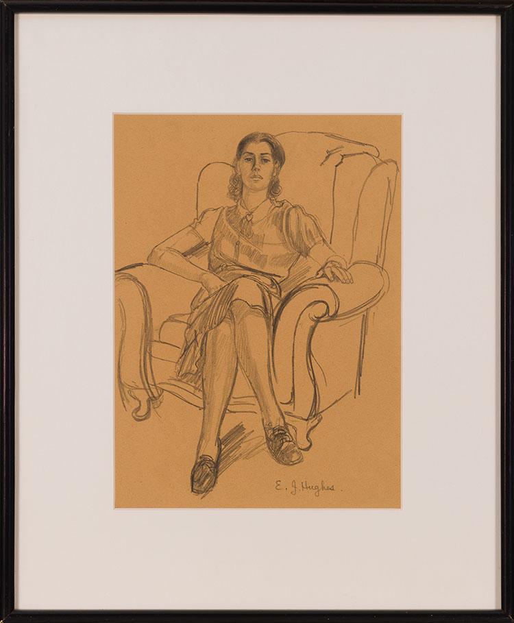 The Artist's Wife in an Armchair by Edward John (E.J.) Hughes