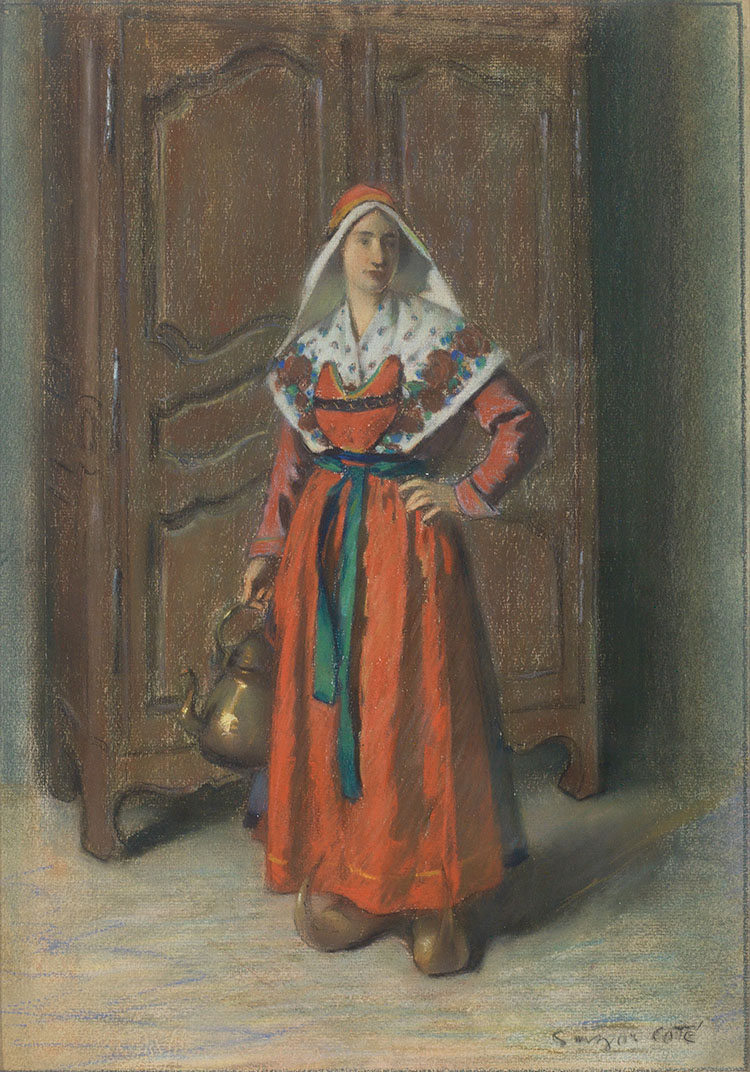 Woman Wearing a Bethmale Costume by Marc-Aurèle de Foy Suzor-Coté