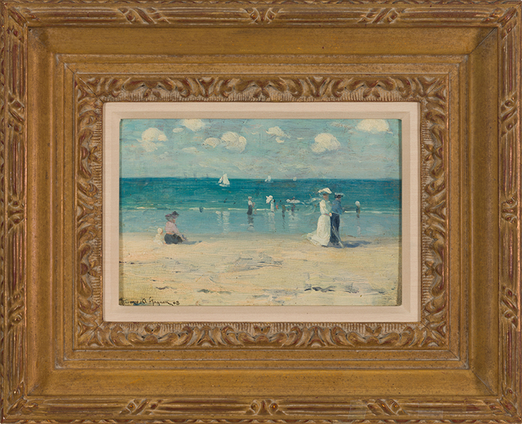 Beach Scene at Dinard par Clarence Alphonse Gagnon