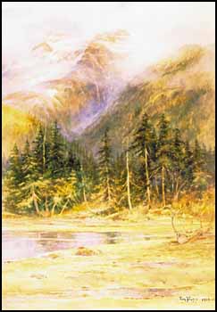 Golden Ears from Pitt Lake, B.C. by Thomas William Fripp sold for $1,650