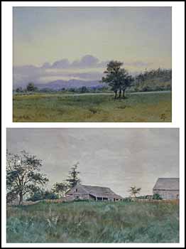 Beacon Hill  
Old Island Farm  watercolour  7 3/4 x 12 inches  signed by Samuel Maclure vendu pour $1,035