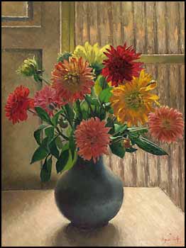 Dahlias by Agnes Swift vendu pour $1,380