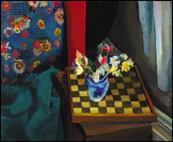 Flowers and Checkerboard / Bearded Man by Jack Weldon Humphrey sold for $5,175