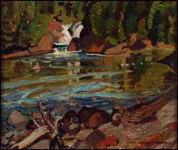Falls on the Magpie River Near Michipicoleu Mission, Lake Superior by Dr. Naomi Jackson Groves vendu pour $920