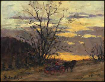 Horse and Wagon, Sunset by Berthe Des Clayes sold for $3,450