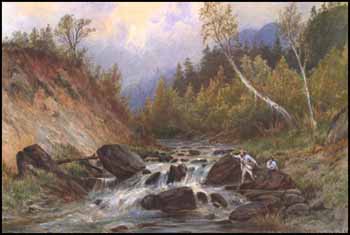 On the St. Vrain, South 10 Miles from Long's Peak (Rocky Mountain National Park), Colorado by William Nichol Cresswell sold for $805