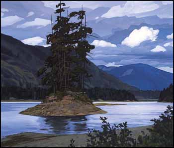 Buttle Lake at Dusk by Clayton Anderson sold for $9,200