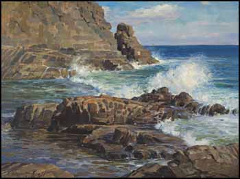 Rocky Shoreline by Adam Sherriff Scott sold for $2,300