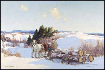 Logging Team on a Country Road by Frederick Simpson Coburn sold for $40,250