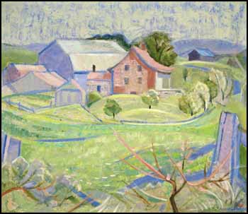 Pink Farmhouse, Spring by Anne Douglas Savage sold for $40,250
