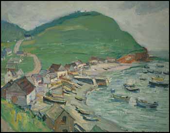Fishing Village, Gaspé Coast by Frederick William Hutchison sold for $5,175