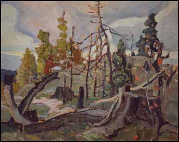 Sketch 6 (Tree Stump) by Franklin Carmichael sold for $310,500