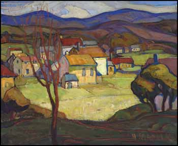 Village from the Hill by Henrietta Mabel May sold for $218,500