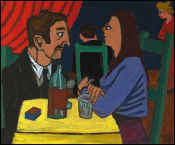 Couple in a Restaurant by Maxwell Bennett Bates sold for $23,000