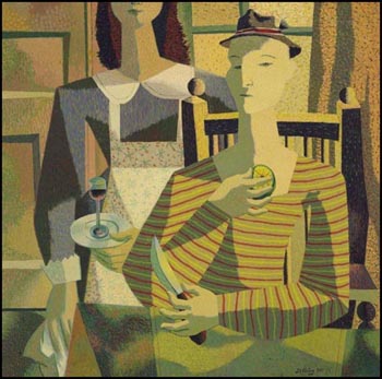L'homme attablé by Jean-Philippe Dallaire sold for $152,100