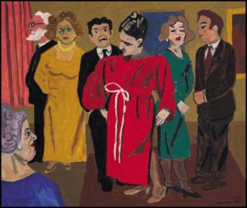 Reception by Maxwell Bennett Bates sold for $49,725