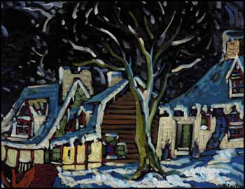 Maisons en hiver by Marc-Aurèle Fortin sold for $140,400