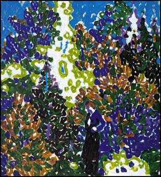 Woman and Bright Trees, West Saugerties, NY by David Brown Milne sold for $409,500