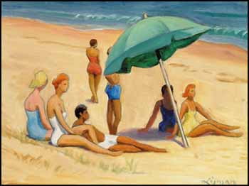 Group on Provincetown Beach by John Goodwin Lyman sold for $46,800