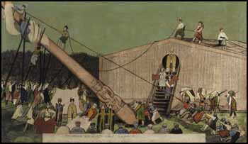 Pole Raising at Fort Simpson, BC by Frederick Alexcee vendu pour $128,700
