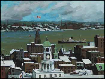 Halifax Harbour by Bruno Joseph Bobak vendu pour $18,720