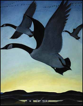 Canadian Geese by Thoreau MacDonald vendu pour $8,190