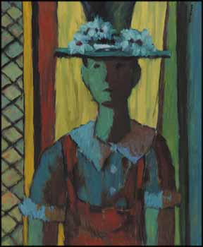 Woman with a Blue Hat by Jean-Philippe Dallaire sold for $56,050