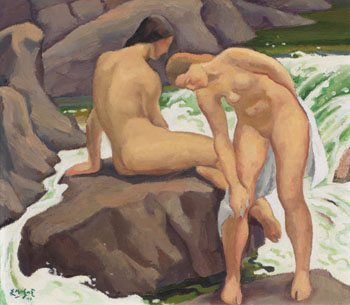 Two Bathers by Edwin Headley Holgate sold for $165,200