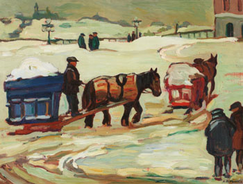 Moving Snow, Berthierville by Kathleen Moir Morris sold for $94,400