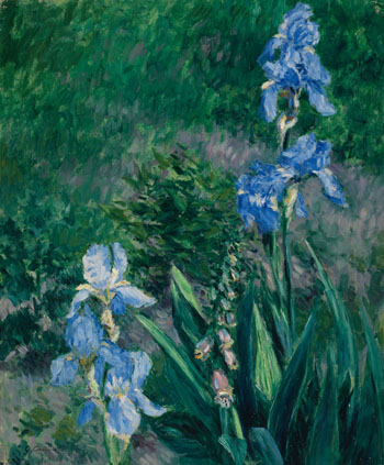 Iris bleus, jardin du Petit Gennevilliers by Gustave Caillebotte sold for $678,500