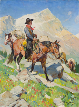 Pack Horses Returning by Carl Clemens Moritz Rungius vendu pour $73,250