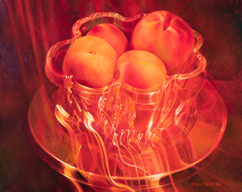 Peaches Flaming in Crystal by Mary Frances Pratt vendu pour $73,250