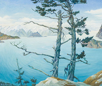 Coast Scene, Howe Sd., BC by William Percival (W.P.) Weston sold for $103,250