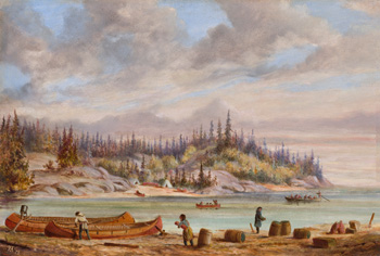 Hudson Bay Point, Lake Superior by William Armstrong vendu pour $79,250