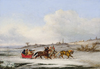 The Sleigh Race by Cornelius David Krieghoff vendu pour $181,250