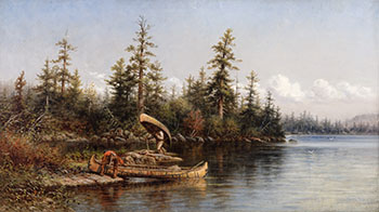 Portage on the Ottawa River, Canada by Frederick Arthur Verner vendu pour $133,250
