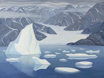 Bylot Island Glacier with Berg by Doris Jean McCarthy vendu pour $85,250