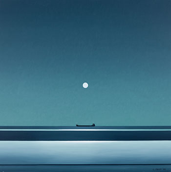 Ice, Moon and Tanker by Christopher Pratt sold for $193,250