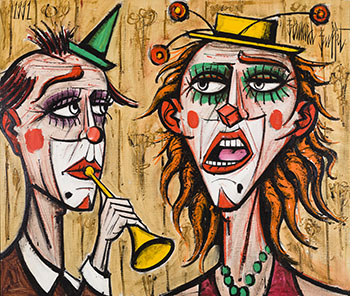 Les Clowns Musiciens – Le Trompette by Bernard Buffet sold for $871,250