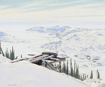 Eldorado Radium Mine from No. 2 Shaft, Great Bear Lake, N.W.T. by Frank Hans (Franz) Johnston sold for $109,250