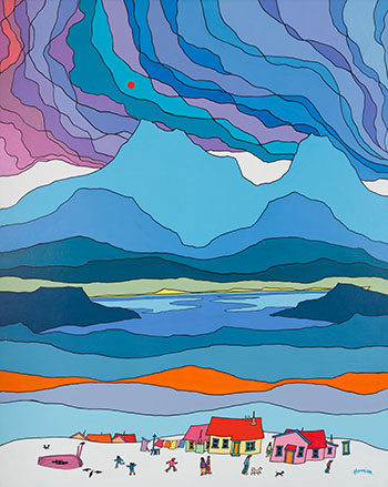 Mountains of Hope by Ted Harrison sold for $133,250