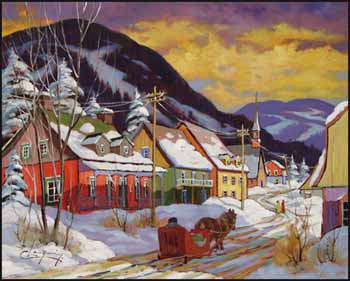 Village, Charlevoix by Claude Langevin sold for $5,265