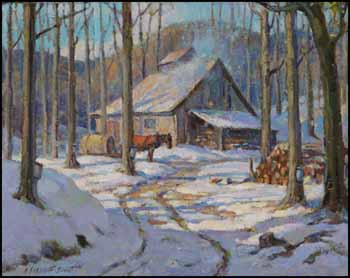 Winter Cabin by Adam Sherriff Scott sold for $4,680