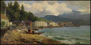 Indian Village, Alert Bay, BC by Frederic Marlett Bell-Smith sold for $29,250