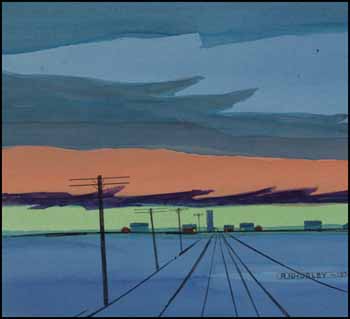Prairie Sunset by Robert Newton Hurley sold for $1,638