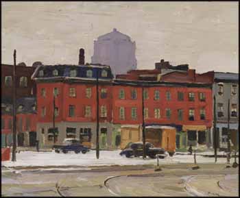 Buildings, North Side, Chaboillez Square, Montreal by Frederick Bourchier Taylor vendu pour $5,310