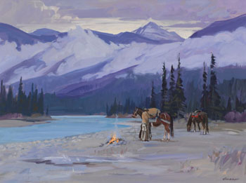 Packing up Near Golden by Peter Ewart sold for $5,938