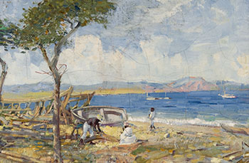 Boat Repairer, Probably St. Kitts by Peleg Franklin Brownell sold for $6,250