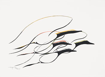 Four Geese in Flight by Benjamin Chee Chee sold for $25,000
