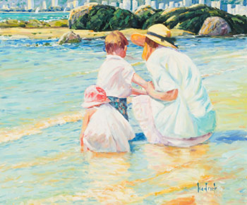 Beach Fun with Mom by Ron Hedrick sold for $3,125